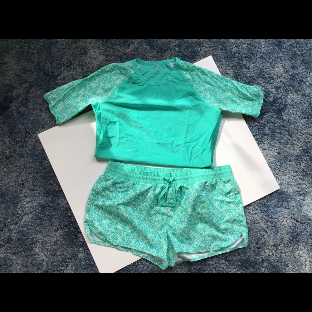 Old Navy Rash Guard and matching shorts